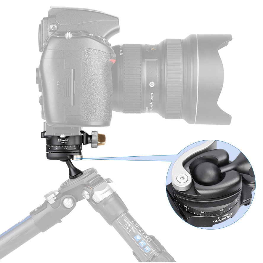 Leofoto MBC-20 Mini Kugelkopf mit Panoramaklemme Leofoto MBC-20 Mini Kugelkopf mit Panoramaklemme