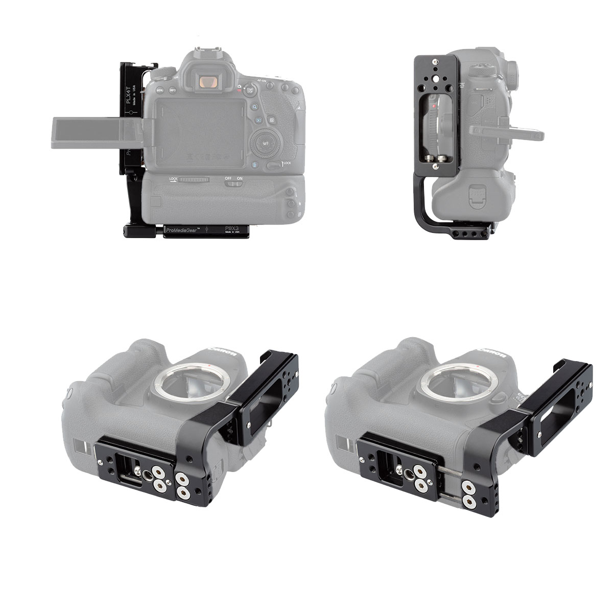 ProMediaGear PLX4T-QD L-Winkel Universal für Kameras mit Batteriegriff und Schwenkdisplay ProMediaGear PLX4T-QD L-Winkel Universal für Kameras mit Batteriegriff und Schwenkdisplay