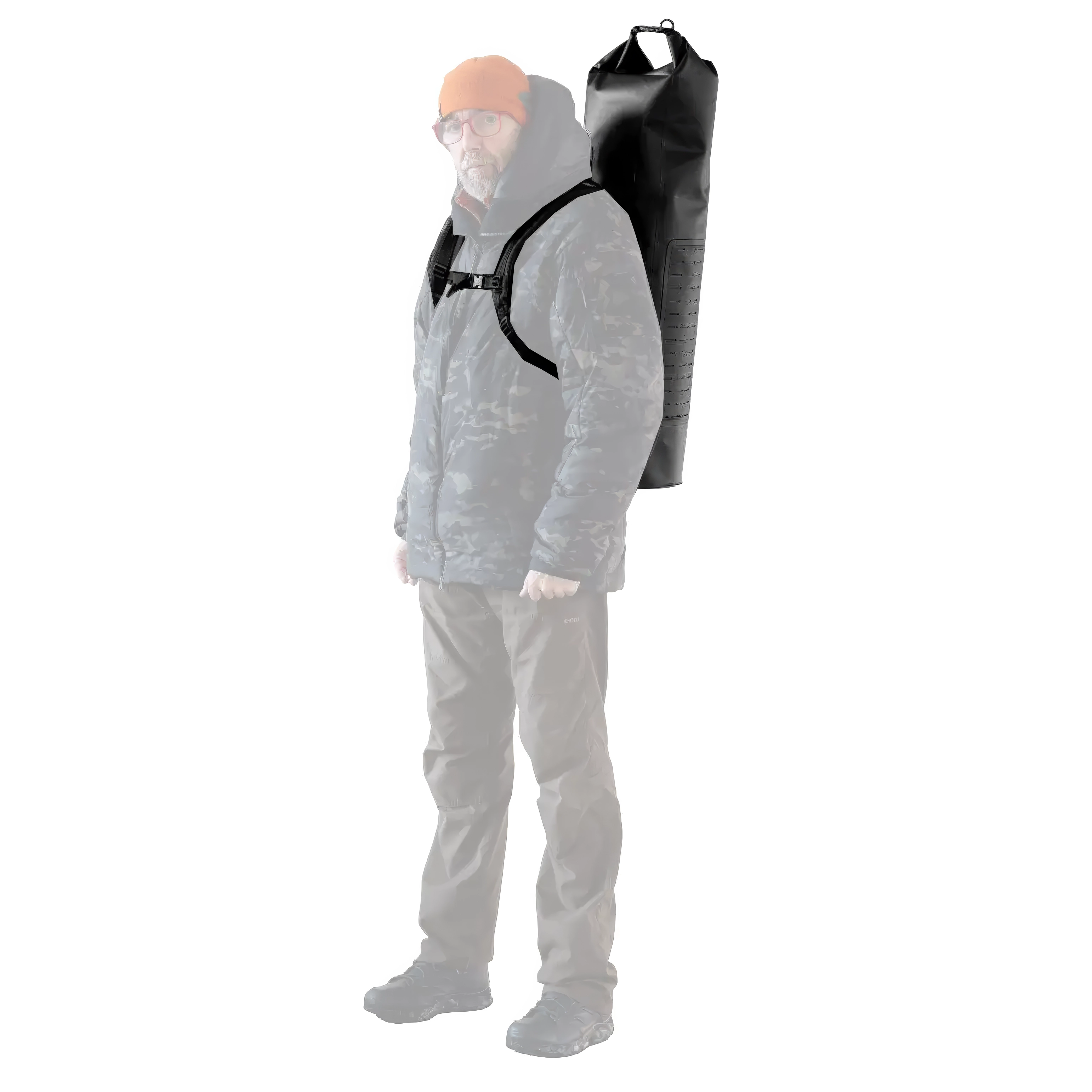 MR JAN GEAR Hippo - Mochila de guardia impermeable para superteleobjetivo Hippo completa (cierre enrollable + inserto + sistema de transporte) - MrJanGear Acabado: Hippo completo (Rolltop+inserto+sistema de transporte)