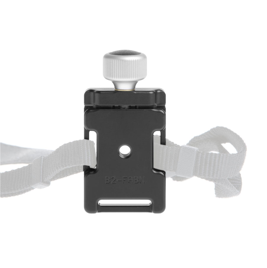 Really Right Stuff B2-FABN: Mini-Schnellwechselklemme mit 1/4" Gewindebohrung und 3 Gurtösen Really Right Stuff B2-FABN: Mini-Schnellwechselklemme mit 1/4" Gewindebohrung und 3 Gurtösen