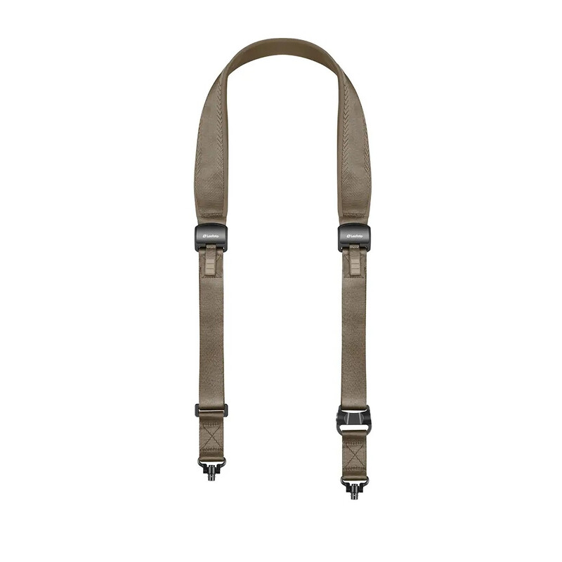 Leofoto SP-02 Kameragurt mit QD-Schnellwechselanschluss (1-Point- oder 2-Point-Tragegurt) - Coyote Brown - (MagPul) Gurt - Farben: Coyote Brown