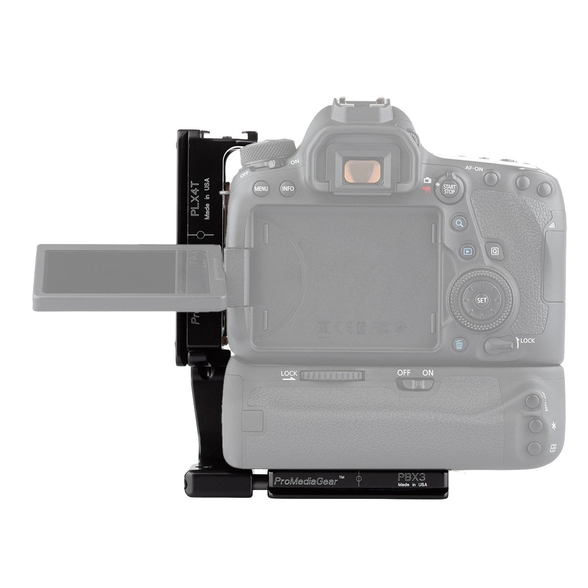 ProMediaGear PLX4T-QD L-Winkel Universal für Kameras mit Batteriegriff und Schwenkdisplay ProMediaGear PLX4T-QD L-Winkel Universal für Kameras mit Batteriegriff und Schwenkdisplay