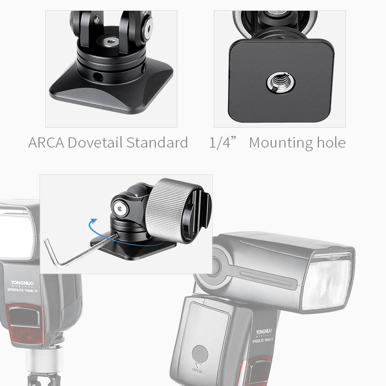 Leofoto FA-09 Cold Shoe Adapter mit Dreh-und Neigefunktion Leofoto FA-09 Cold Shoe Adapter mit Dreh-und Neigefunktion