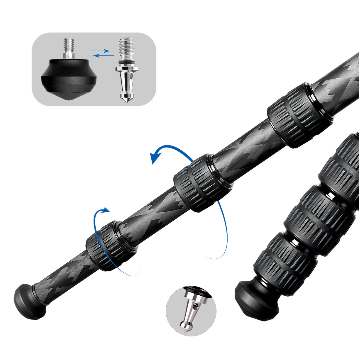 Leofoto LO-324C Karbon-Stativ mit nivellierbarer Mittelsäule Leofoto LO-324C Karbon-Stativ mit nivellierbarer Mittelsäule