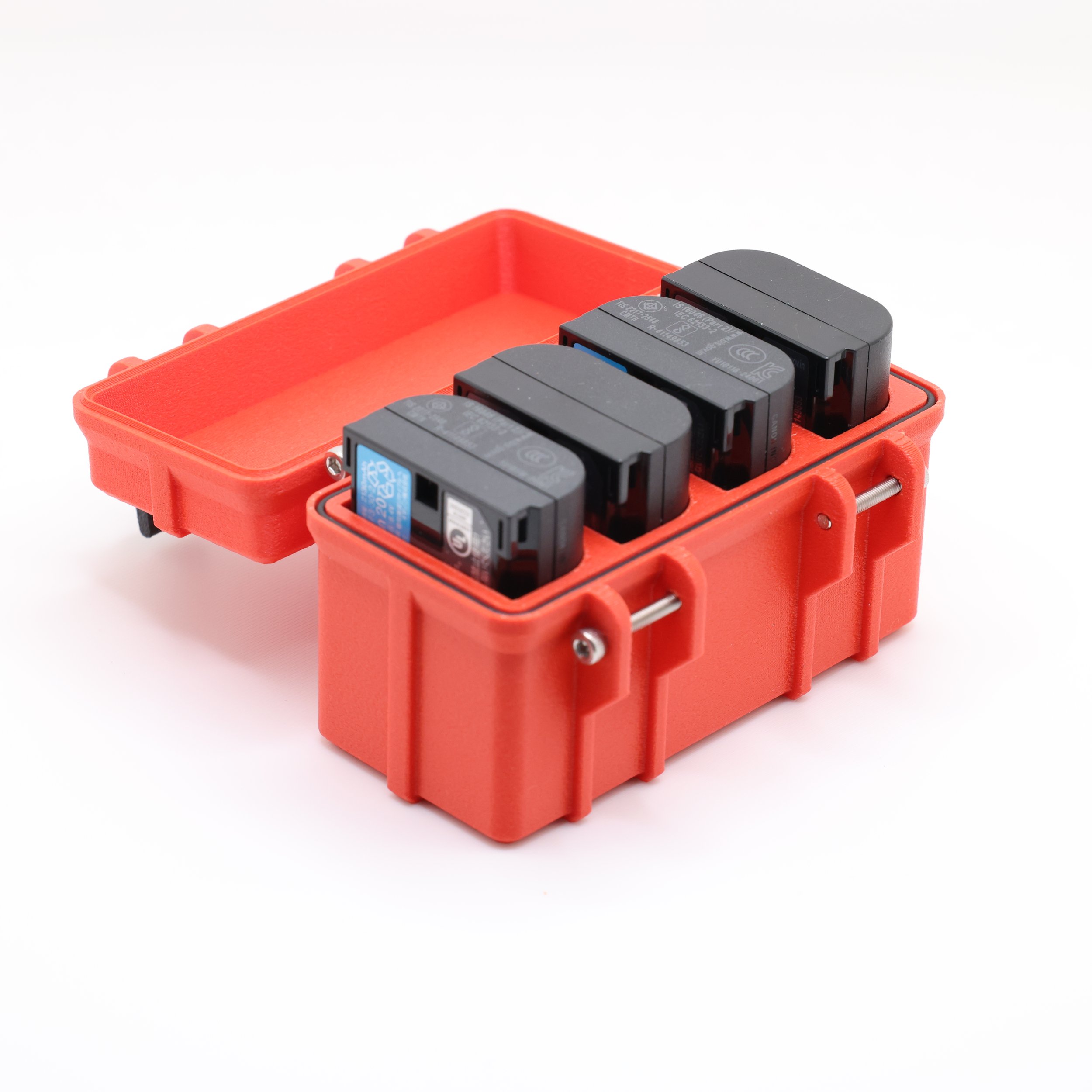 Akkubox für Canon Multi Akkubox für 4 x LP-E6-Akkus Akkubox für Canon Multi Akkubox für 4 x LP-E6-Akkus