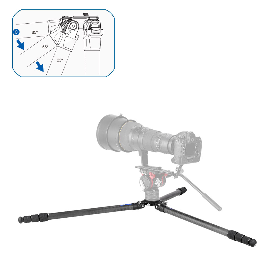 Leofoto LM-364CL Summit Karbon-Stativ Leofoto LM-364CL Summit Karbon-Stativ