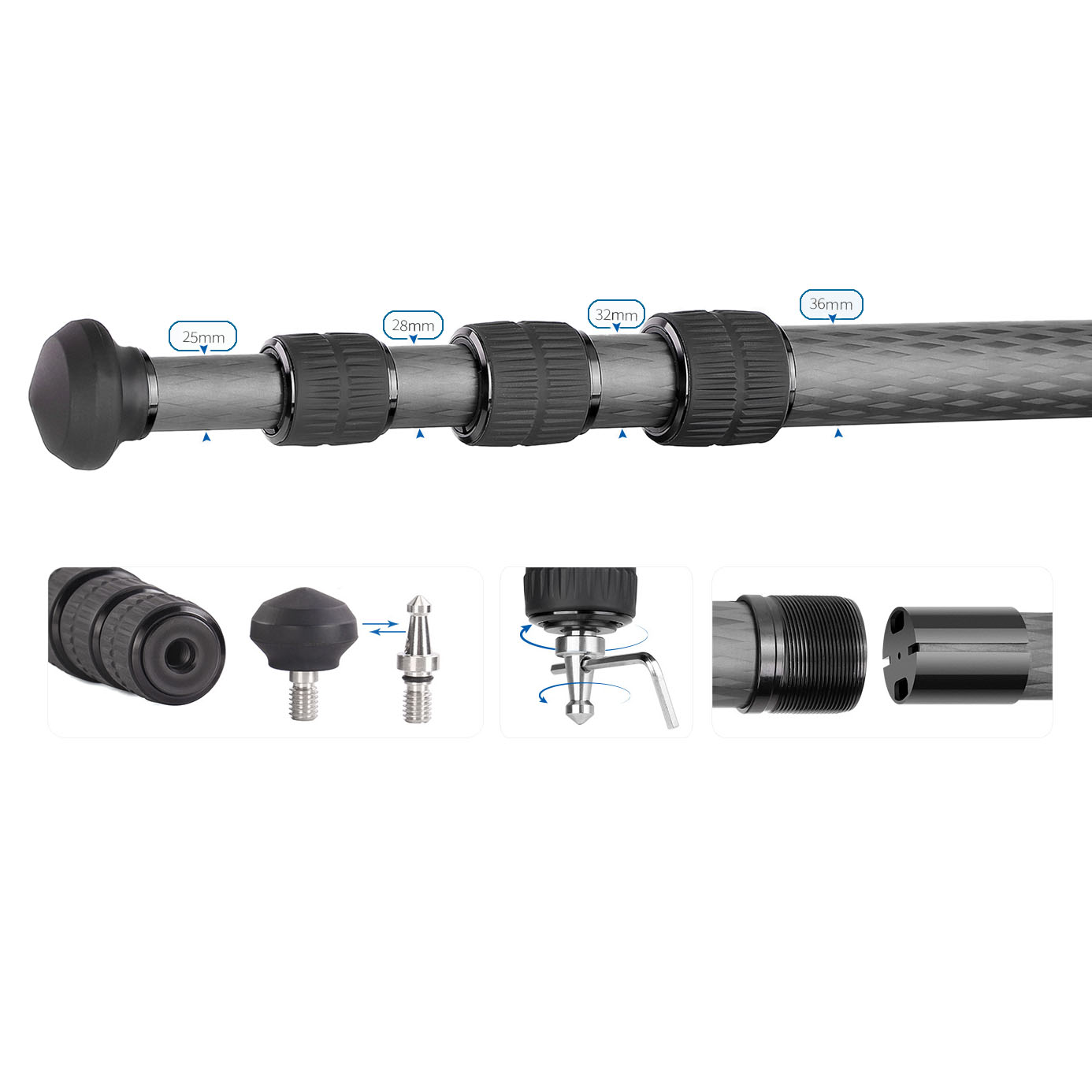 Leofoto LS-364C Ranger Karbon Stativ Leofoto LS-364C Ranger Karbon Stativ