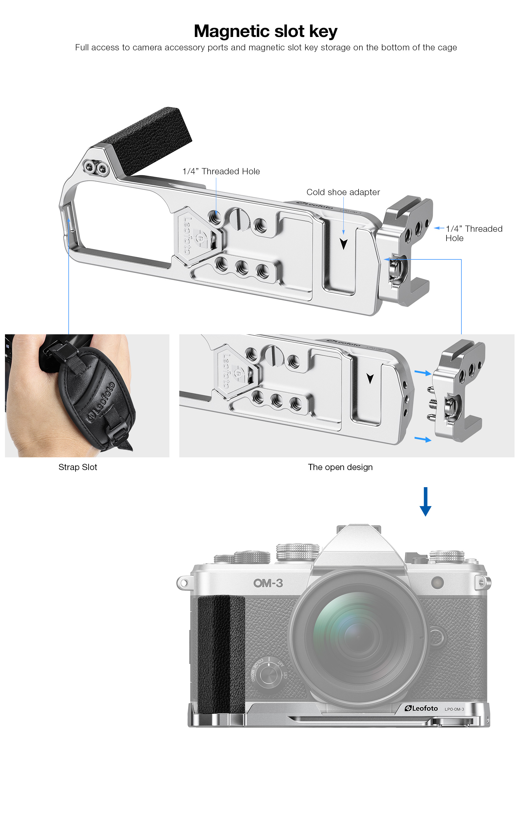 Leofoto LPO-OM-3 L-Winkel für OM System OM-3 Leofoto LPO-OM-3 L-Winkel für OM System OM-3