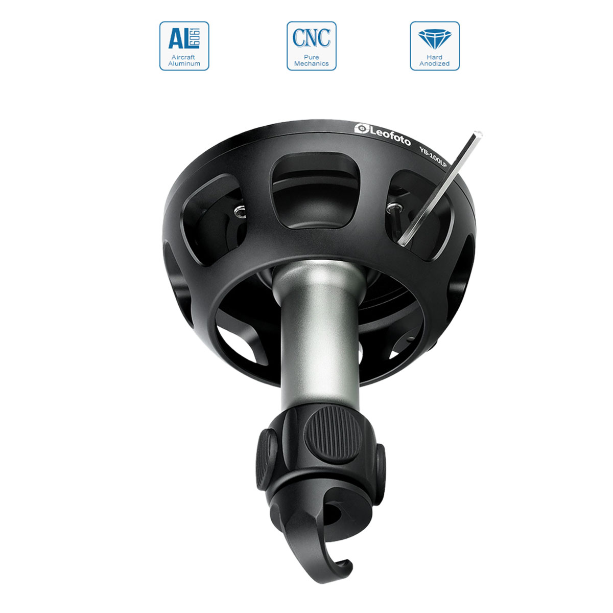 Leofoto YB-100 Nivellier-Kalotte für 100 mm Halbschalenaufnahmen Leofoto YB-100 Nivellier-Kalotte für 100 mm Halbschalenaufnahmen