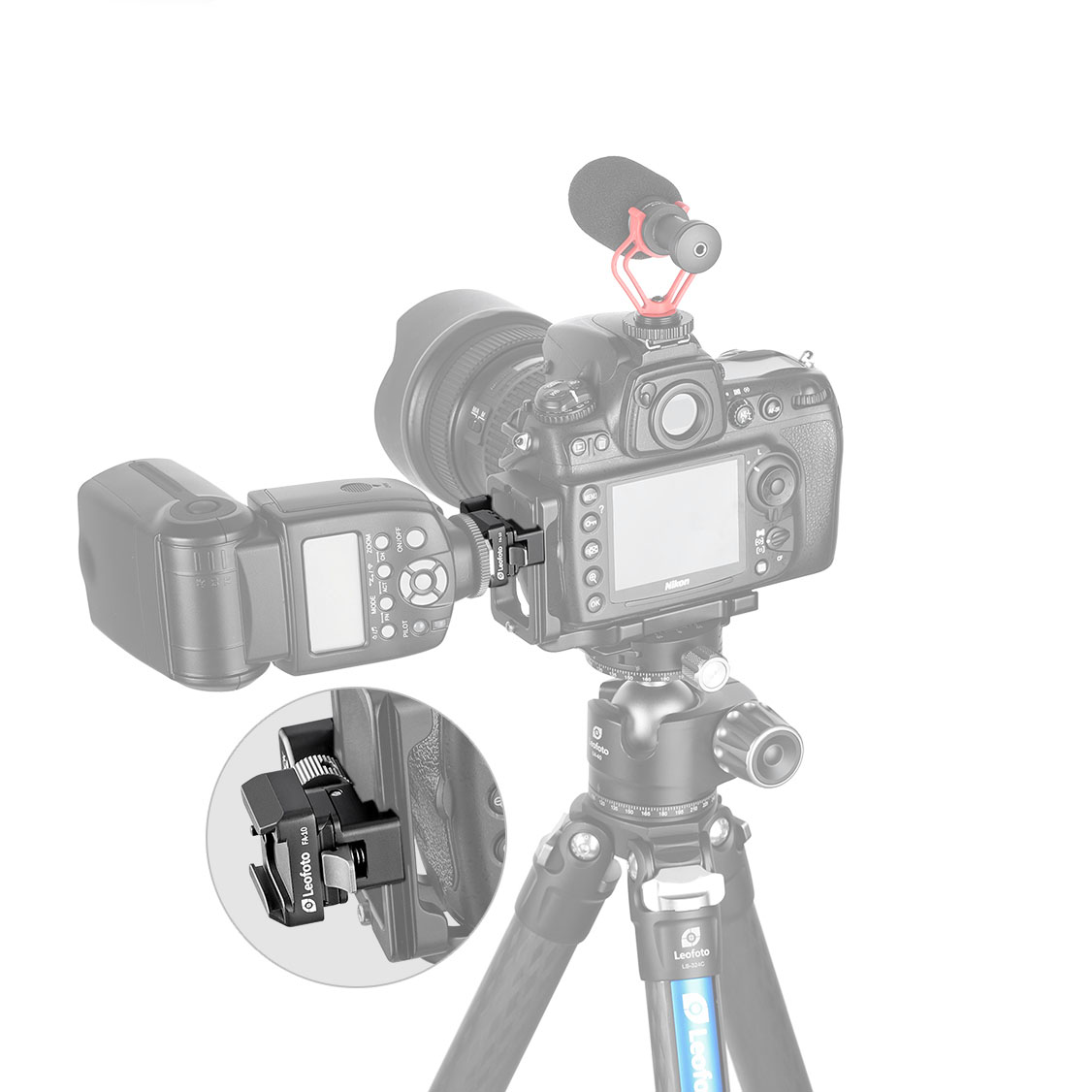 Leofoto FA-16 Adapter + FA-10 V-Schnellwechselplatte Leofoto FA-16 Adapter + FA-10 V-Schnellwechselplatte