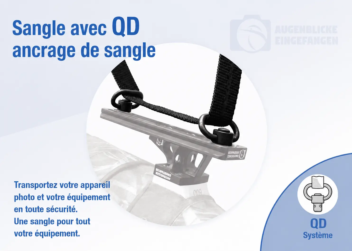 Relié - sangles pour trépied, appareil photo et objectif