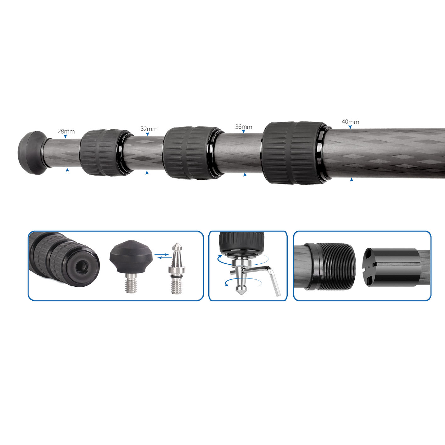 Leofoto LM-404C Summit Karbon-Stativ Leofoto LM-404C Summit Karbon-Stativ