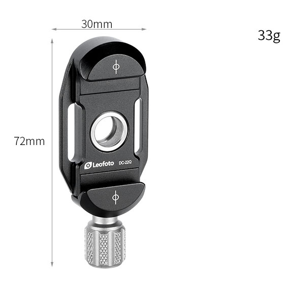 Leofoto DC-22Q Mini-Klemme mit QD-Aufnahme Leofoto DC-22Q Mini-Klemme mit QD-Aufnahme
