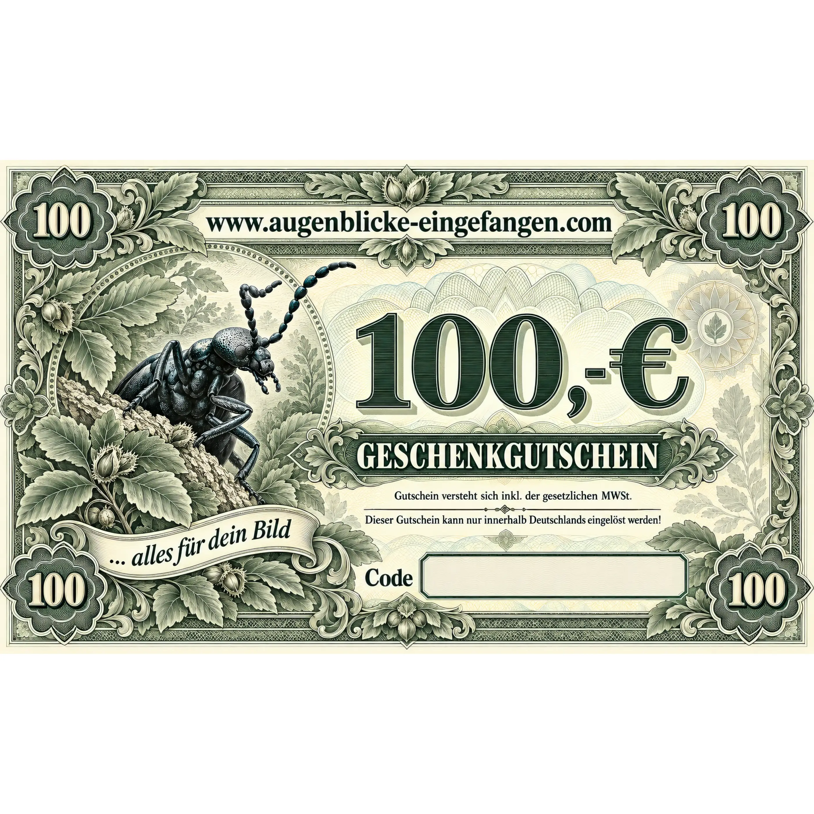 Geschenkgutschein - 100 Euro