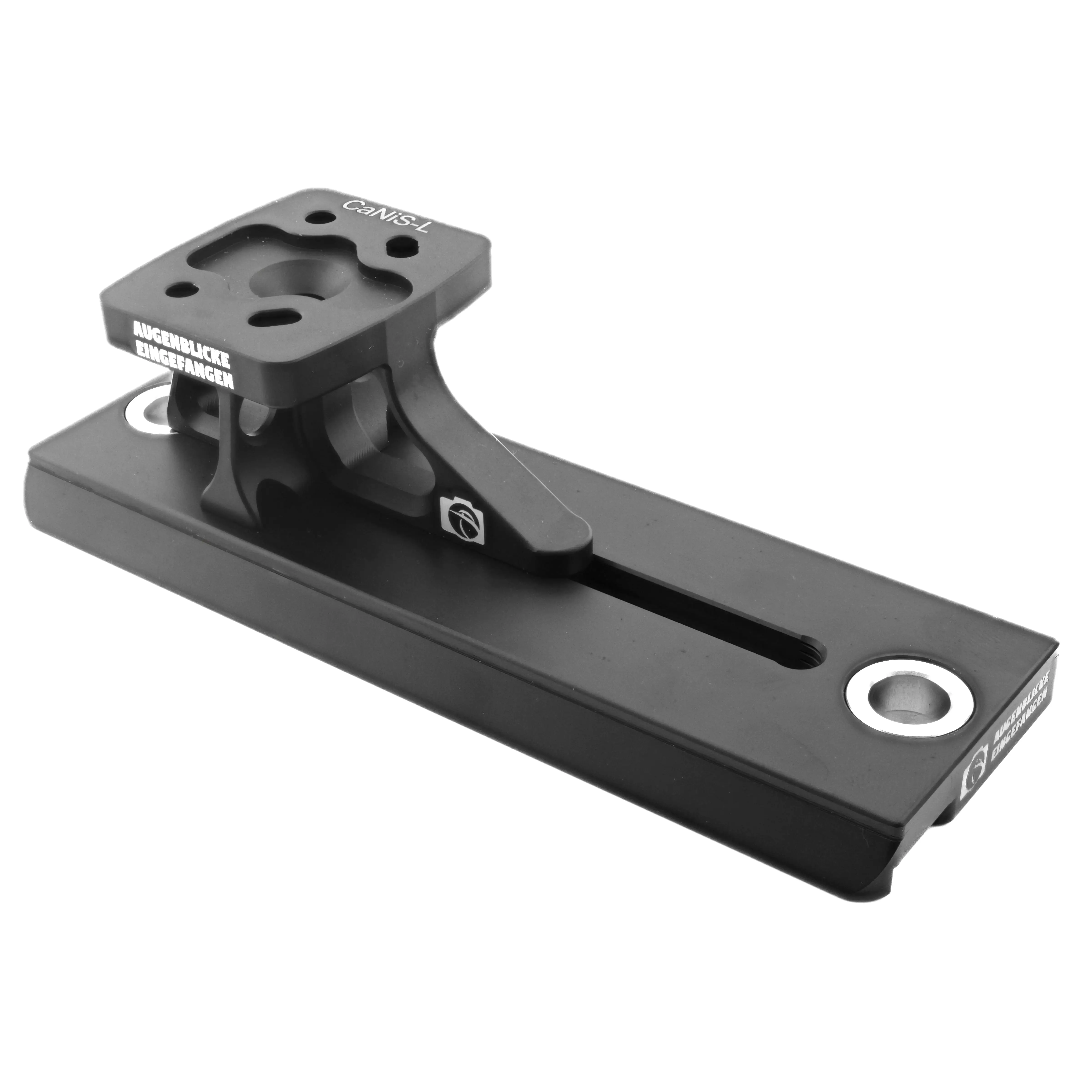 Modularer Ersatzfuß CaNiS-LC 140 für Nikon-Canon-Sony-Sigma-Objektive mit 2 x QD-Aufnahme (Manfrotto/Sachtler Video Standard)