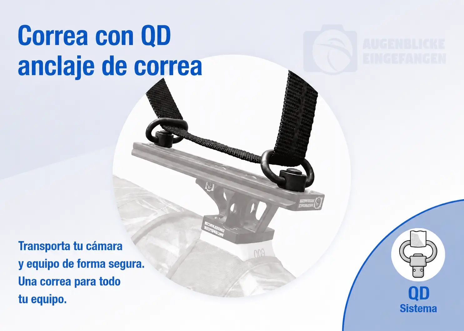 Enlazado - correas para trípode, cámara y objetivo