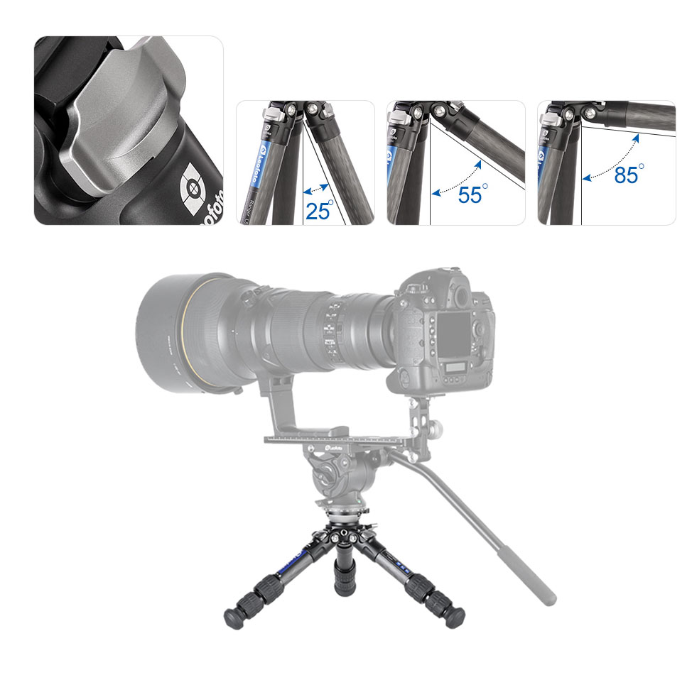 Leofoto LS-223CEX + RH-0 Ranger Mini-Stativ mit integrierter Nivellierung & Panoramaklemme Leofoto LS-223CEX + RH-0 Ranger Mini-Stativ mit integrierter Nivellierung & Panoramaklemme