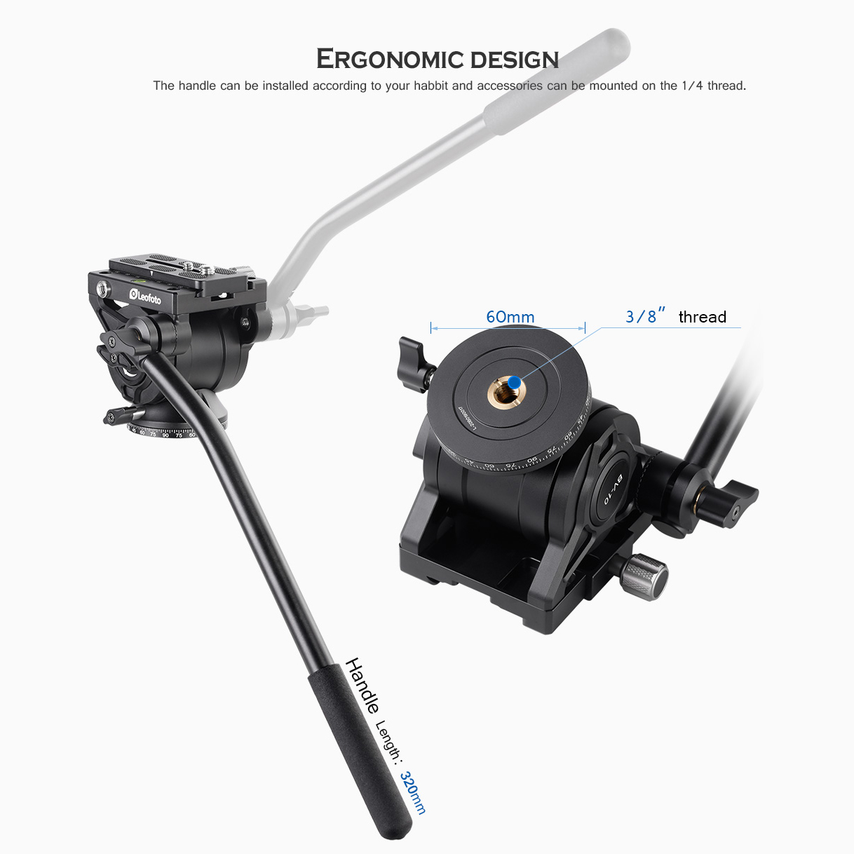 Leofoto BV-10 Fluid-Videoneiger Leofoto BV-10 Fluid-Videoneiger