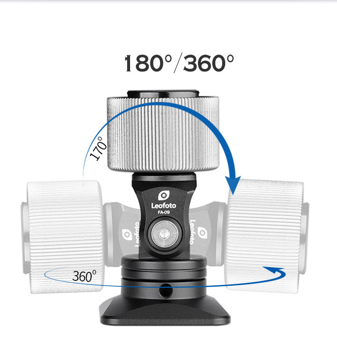 Leofoto FA-09 Cold Shoe Adapter mit Dreh-und Neigefunktion Leofoto FA-09 Cold Shoe Adapter mit Dreh-und Neigefunktion