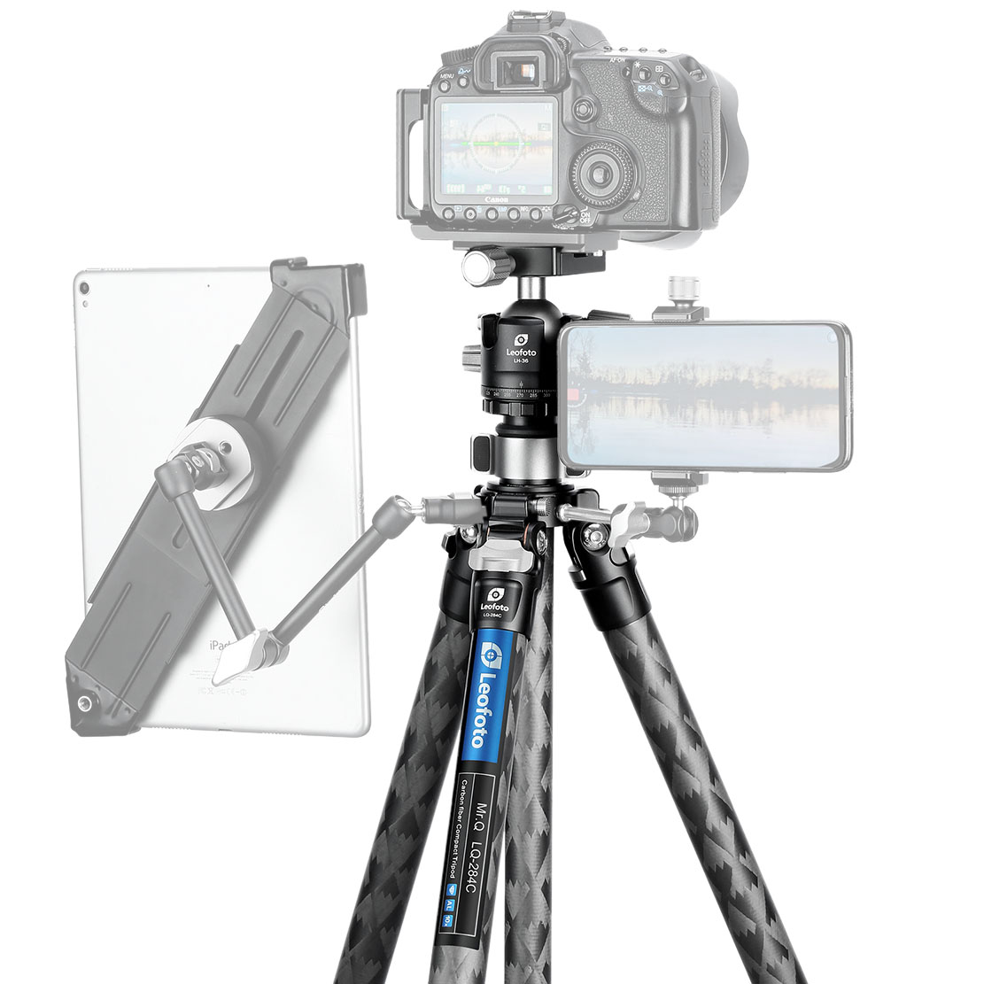 Leofoto LQ-284C Karbon-Stativ + Kugelkopf LH-36 - Mr. Q Serie Leofoto LQ-284C Karbon-Stativ + Kugelkopf LH-36 - Mr. Q Serie