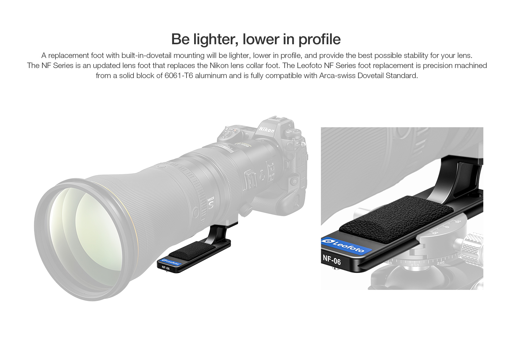 Leofoto NF-06 für Nikon Z 800mm f/6.3 VR S & Z 400mm f/2.8 TC VR S & Z 600 f/4 TC VR S Leofoto NF-06 für Nikon Z 800mm f/6.3 VR S & Z 400mm f/2.8 TC VR S & Z 600 f/4 TC VR S