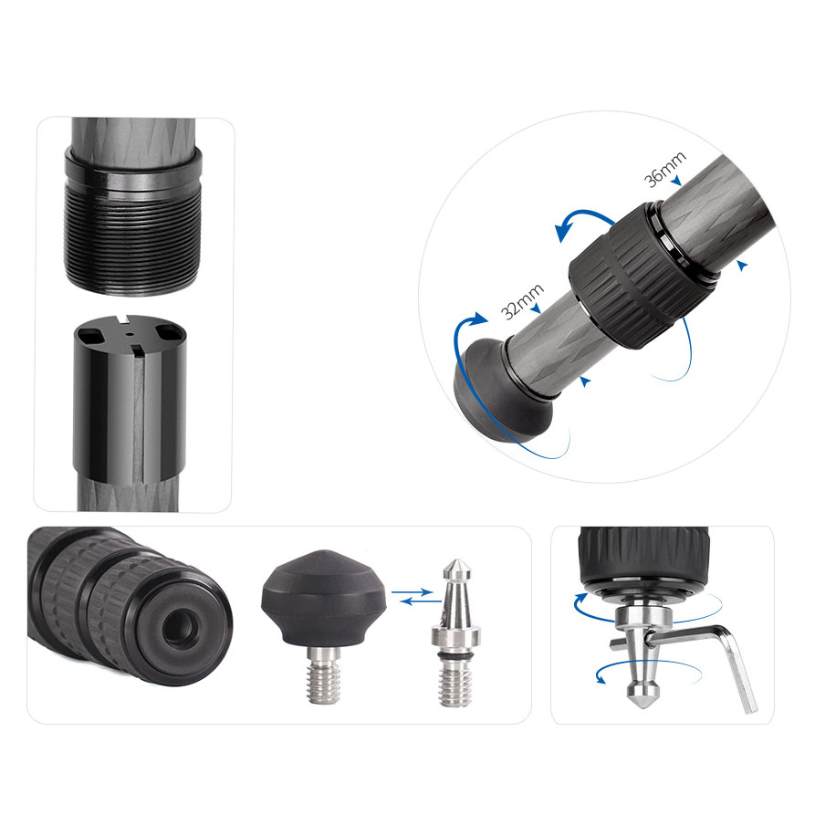 Leofoto LM-362C Summit Karbon-Stativ Leofoto LM-362C Summit Karbon-Stativ