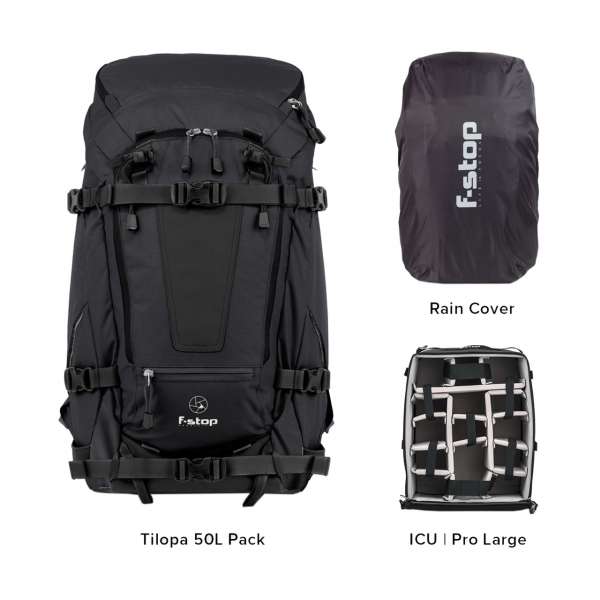 f-stop Tilopa v3 50l Rucksack Essentials Bundle- Anthracite (Black)