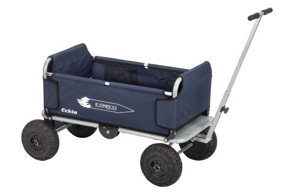 Eckla 75470 Ecklatrak-Express Falt-Bollerwagen silber/blau PS-Reifen