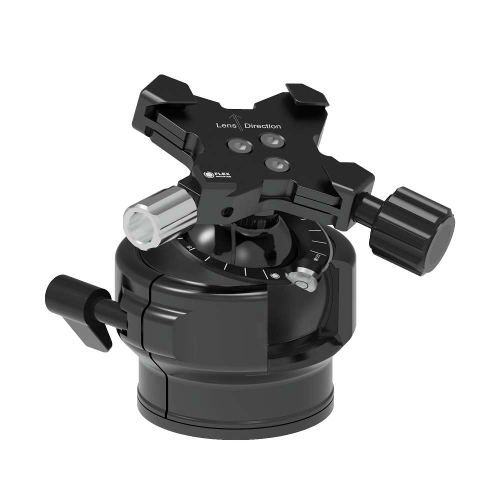 Rótula esférica para fotografía precisa y flexible